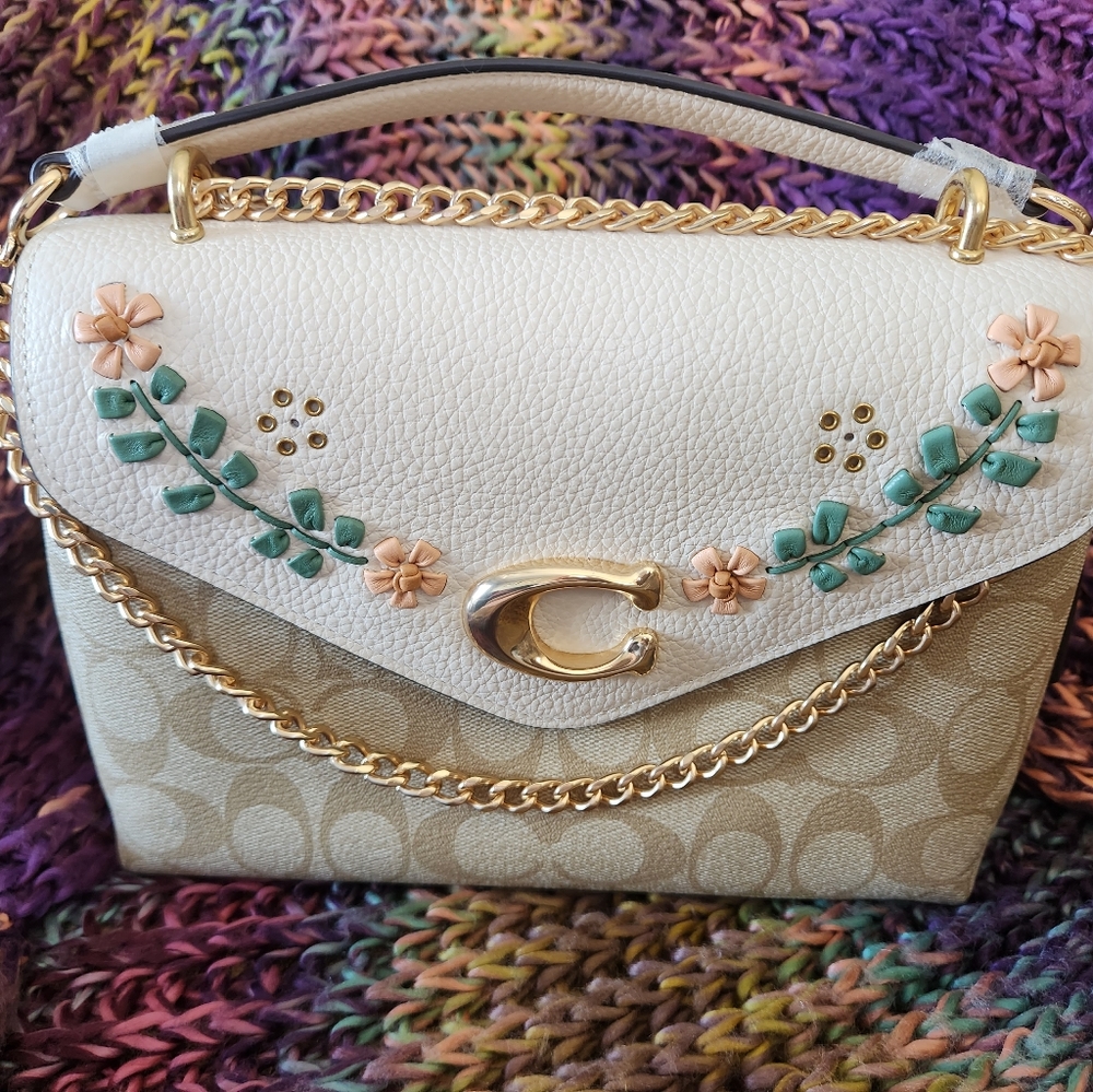 Brand New and Authentic Coach Tammie Medium Light Chalk Multi - Picture 3 of 4